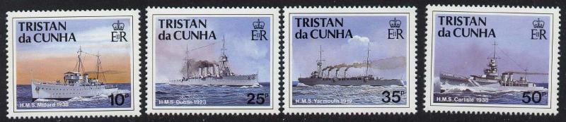 Tristan Da Cunha 491-4 MNH Royal Navy Warships