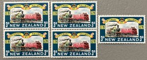 New Zealand 1963 #362, Wholesale lot of 5, MNH,CV $1.50