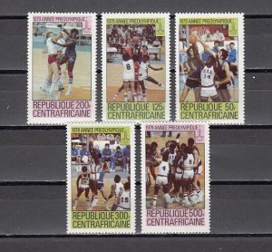 Central Africa, Scott cat. 403-407. Moscow Olympics issue. Basketball. ^