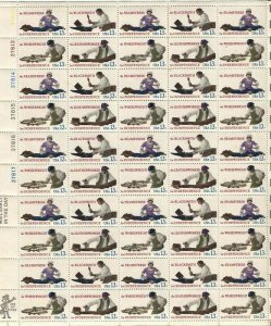 Skilled Hands for Independence Sheet of Fifty 13 Cent Stamps Scott 1717-20