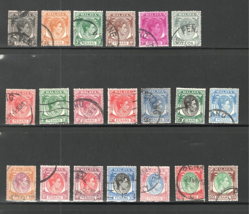 Malaya - Penang, Scott #3-22   VF, Used, CV $54.35 ...  4970002