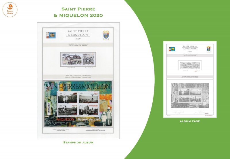 SAINT PIERRE & MIQUELON 2020 - PRINTABLE STAMP ALBUM