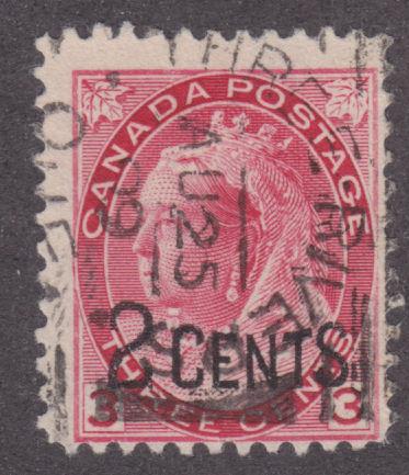 Canada 88 Queen Victoria 3¢ O/P 1899