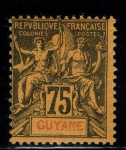 French Guiana Scott 48 Perf 14x13.5 Genuine MH*