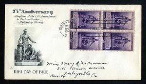 # 902 Block of 4 First Day Cover addressed with Artcraft cachet dated 10-20-1940