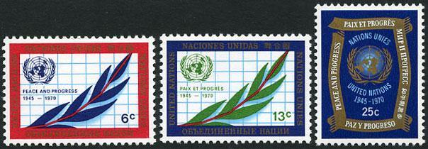 UN-NY 209-11 MNH  - 25th Anniversary of UN