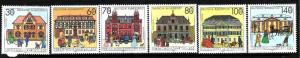 Germany-Sc#B714-9-unused NH semi-postal set-Post Offices-1991-