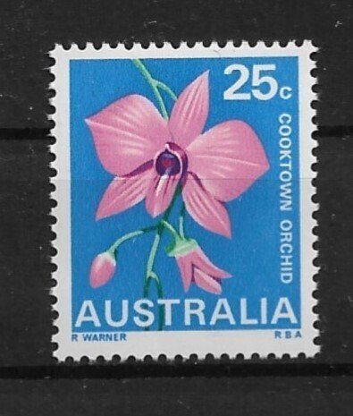 1968 Australia Sc438 25¢ Cooktown Orchid MNH