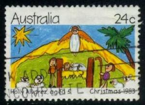 Australia #882 Christmas Nativity Scene, used (0.30)