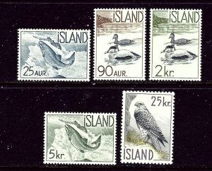 Iceland 319-23 MNH 1959-60 set    (ap5542)