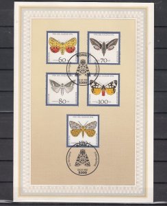 Germany. Scott cat. B728-732. Butterflies issue. Postal Bulletin w/stamp.^