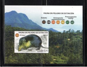 CUBA Sc# 6009 WILD ANIMALS Endangered kangaroo SOUVENIR SHEET  2017 MNH