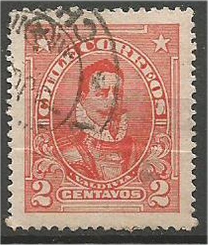 CHILE, 1911  used 2c, De Valdivia Scott 99