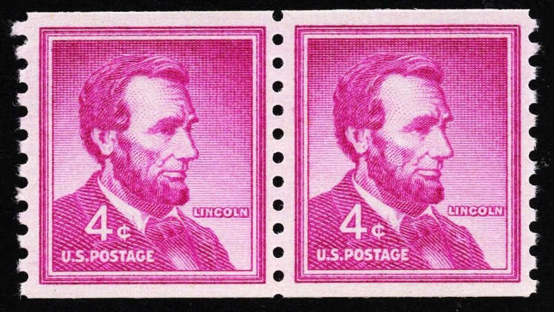 US 1058 MNH VF/XF 4 Cent Abraham Lincoln Pair