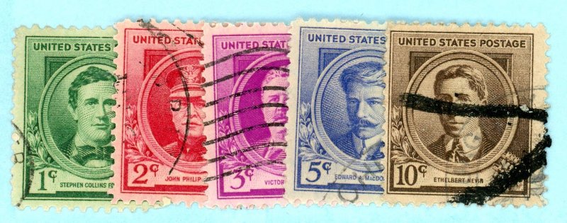 United States, Scott #879-83, Used