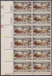 1551 Christmas Plate Block MNH