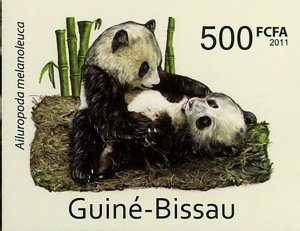 Giant Pandas Stamp Ailuropoda Melanoleuca Bear Wild Animal S/S MNH #5566-5569 