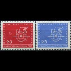 DDR 1958 - Scott# 377-8 Leipzig Fair Set of 2 NH