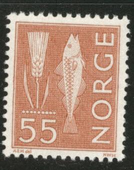 Norway Scott 425 MH* 1963 Knot stamp 