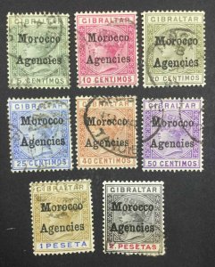 MOMEN: MOROCCO AGENCIES SG #9-16 1899 USED £140 LOT #64010