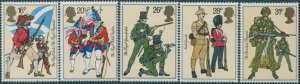 Great Britain 1983 SG1218-1222 QEII Army Uniforms set MNH