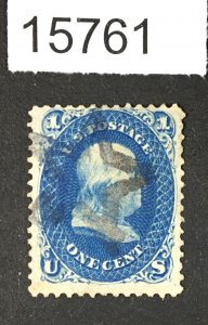 MOMEN: US STAMPS # 63 STAR CANCEL USED LOT #15761
