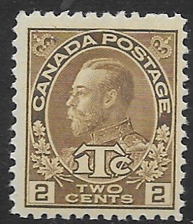Canada MR-4  1916  2 cents  fvf mint  nh