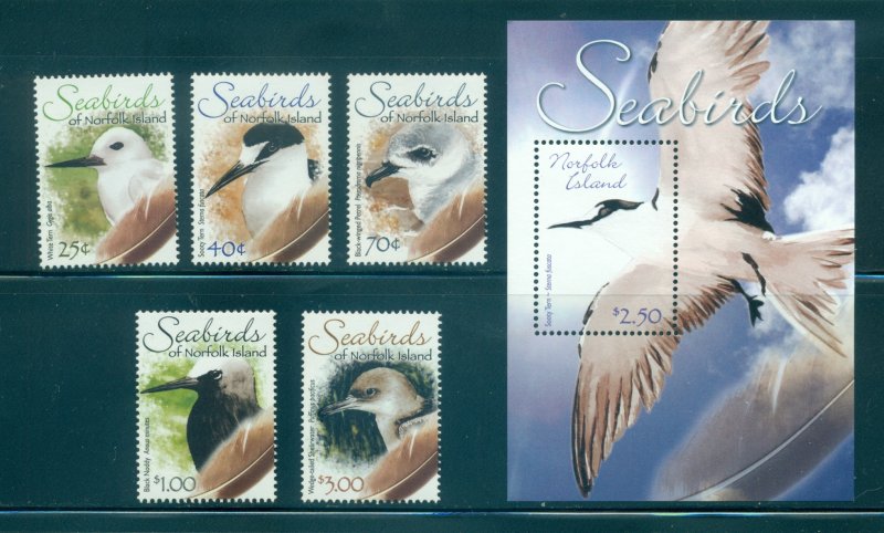 Norfolk Is. - Sc# 883-8. 2006 Birds.. MNH Set & Souv. Sheet. $13.50.