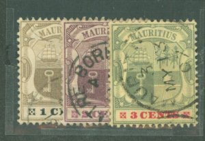 Mauritius #128-130 Used