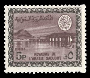 Saudi Arabia #465 Cat$75, 1968 5p black and dull violet, never hinged