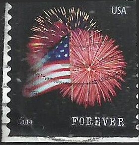 # 4868 USED FORT McHENRY FLAG AND FIRE WORKS