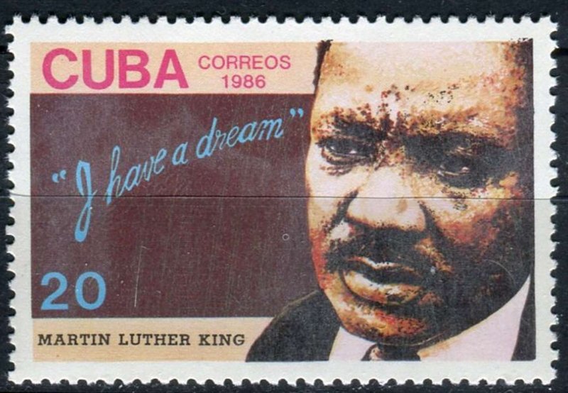 CUBA Sc# 2873  DR. MARTIN LUTHER KING JR.  MLK  1986  MNH mint