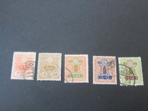 Japan 1924 Sc 135,35a,142-45a FU