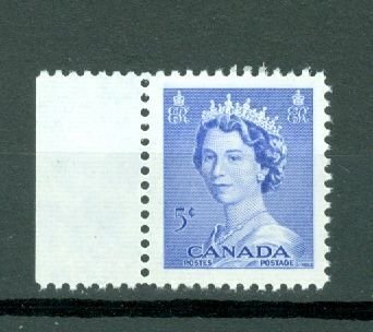 CANADA 1953 QE KARSH PORTRAIT #329 MARGIN STAMP MNH