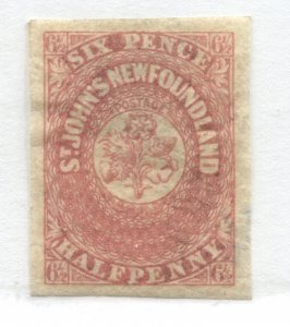 Newfoundland 1861 6 1/2d mint o.g. hinged