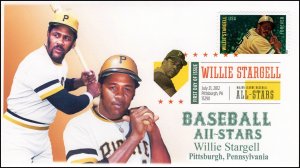 AO-4696-2, 2012, Willie Stargell, Add-on Cachet, Baseball All-Stars, Pittsburgh