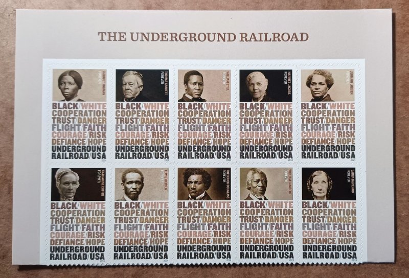 United States #5834-5843 (68c) Underground Railroad MNH header blk of 10 (2024)