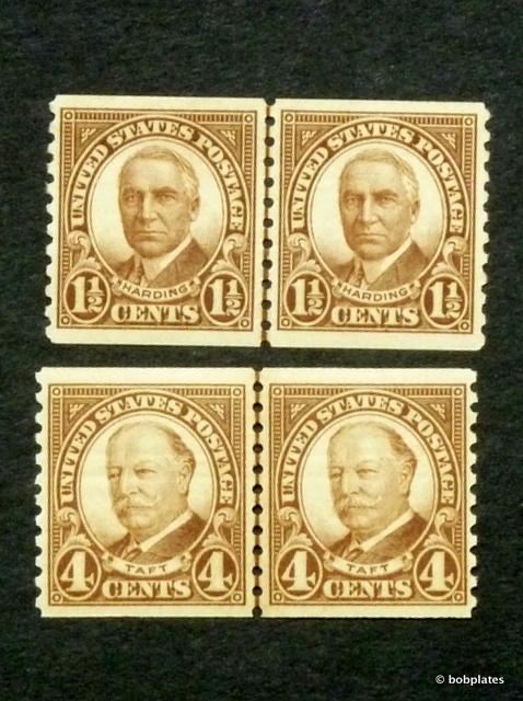 #686-7 Issue of 1922-6 Vertical 2 Coil Line Pairs/Pair  F-VF
