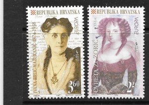 CROATIA SC 292-3 NH issue of 1996 - FAMOUS WOMEN - EUROPA