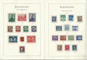 Germany DDR Stamp Collection on 4 Hingless Lighthouse Pages, 1951-53, JFZ