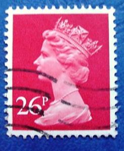 United Kingdom MH130, 26p Machin Definitive, used single VF