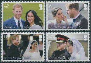 British Virgin Islands BVI 2018 MNH Prince Harry & Meghan 4v Set Royalty Stamps