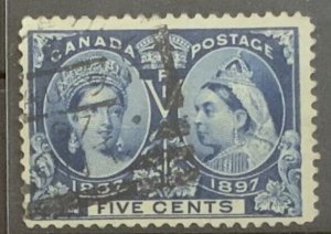 CANADA 1897 JUBILEE FIVE CENTS SG128 USED. .CAT £27
