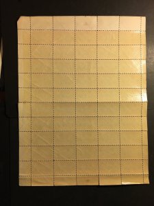 1931 sheet, Yorktown Sc# 703, Second Layout