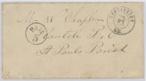 Confederate States  2012 Charleston - 23 July 1861, paid 5 in circle type E