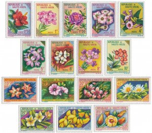 UPPER VOLTA - 1963 - Flowers - Perf 16v Set - Mint Never Hinged