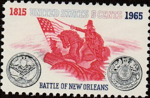 # 1261 MINT NEVER HINGED ( MNH ) BATTLE OF NEW ORLEANS     XF+