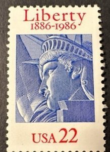 US # 2224 Statue of Liberty,  1986 22c Mint NH