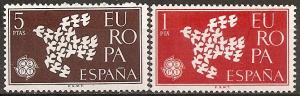 Spain 1010-11 MNH 1961 Europa