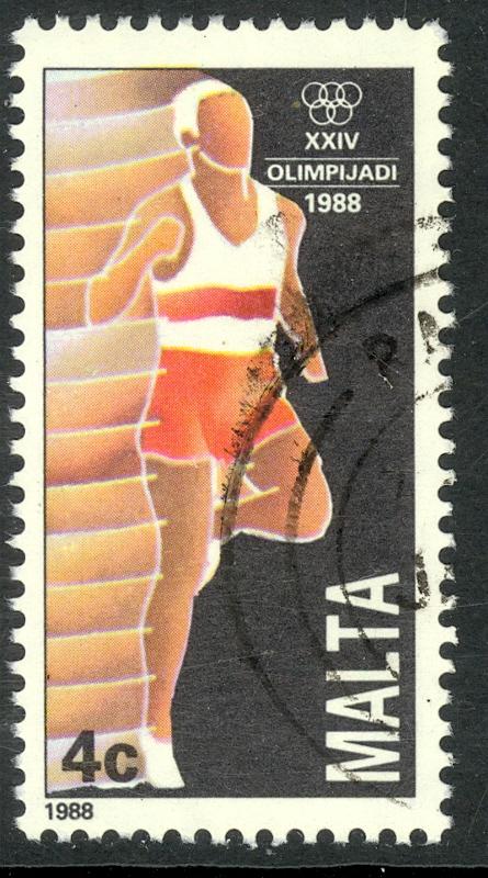 MALTA 1988 4c SEOUL KOREA OLYMPICS Issue Sc 727 VFU